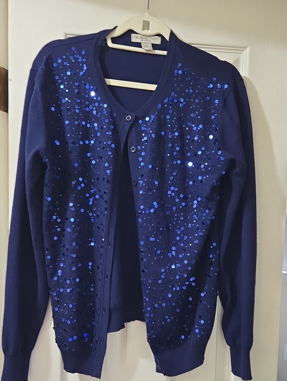 Nielsen & Christensen Blue Sequin Cardigan